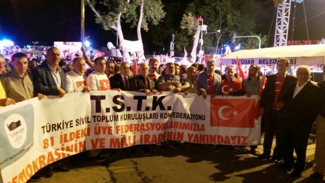 İstanbul Bogaziçi Köprüsü, Darbe girişimi Protesto Yürüyüşü 2016