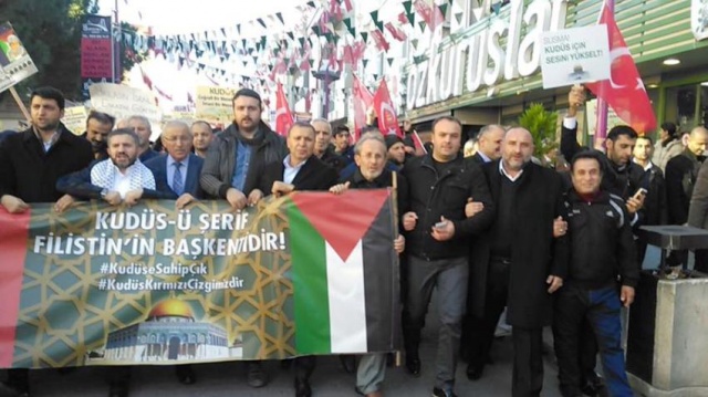 İsrail Amerika, Kudüs İşgali Ataşehir'de Protesto Edildi 2017