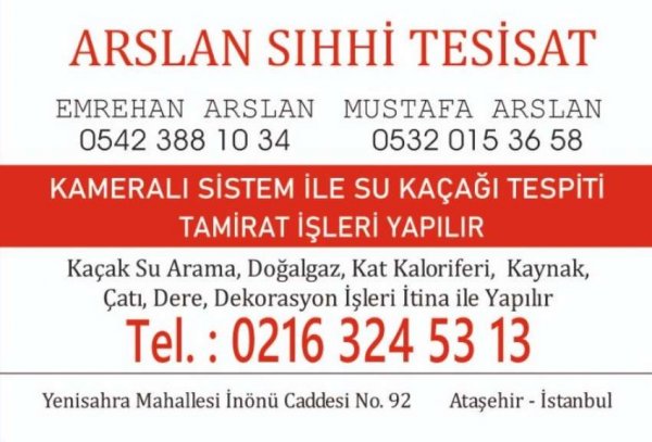 ARSLAN SIHHİ TESİSAT, ATAŞEHİR