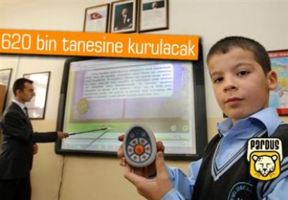 2012-2013 öğretim Yılında Akıllı tahtalar 'Pardus'la donatılacak