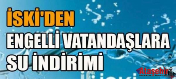 Engelliye Su İndirimi