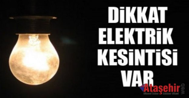 Ataşehir,  Üsküdar ve Beykoz'da elektrik kesintisi