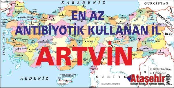 EN AZ ANTİBİYOTİK KULLANAN İL ARTVİN