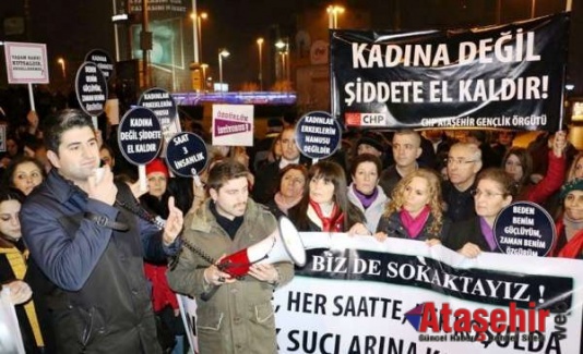 CHP'liler tecavüz ve kadın cinayetlerini protesto ettiler
