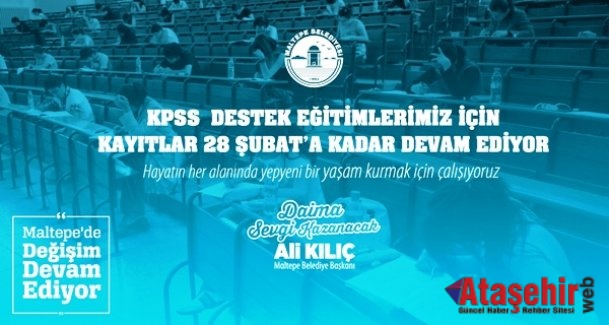 Belediyeden KPSS için kurs desteği