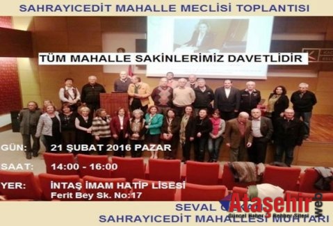 Sahrayıcedit Mahalle Meclisi Toplanıyor