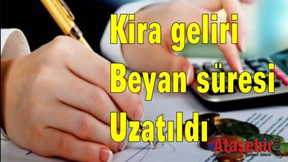 Kira Beyan Süresi  uzatıldı!