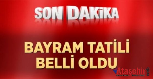 2016 Ramazan Bayramı tatili 9 gün oldu