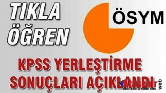 2016 KPSS yerleştirme sonuçları açıklandı