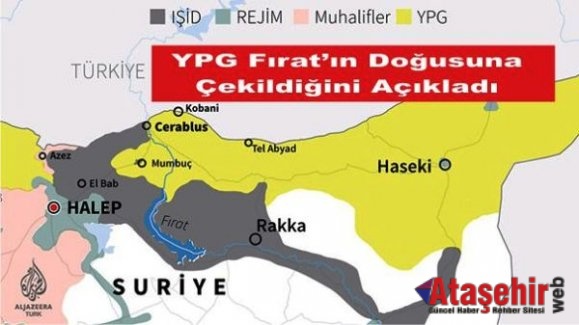 ABD, YPG, Fırat’ın Doğusuna Çekildiğini Açıkladı