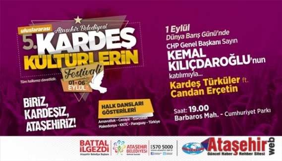 Ataşehir’de “Kardeş Kültürlerin Festivali” başlıyor
