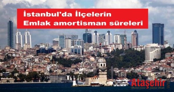 İstanbul'daki ilçelerin amortisman süreleri açıklandı.