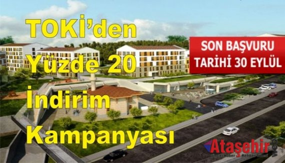 TOKİ’den yüzde 20 indirimli kampanya