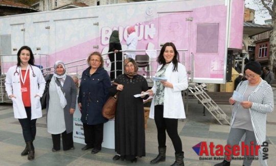 Beykoz'da Pembe Karavan Kanserden Koruyor