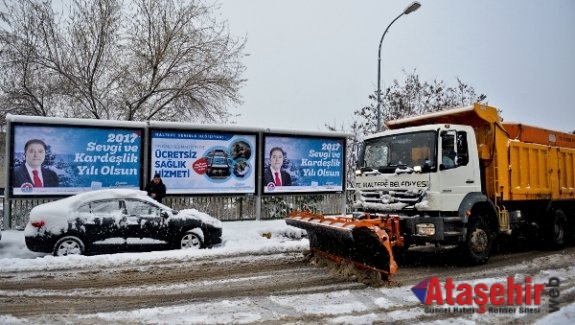 Maltepe’de kara kışla mücadele sürüyor