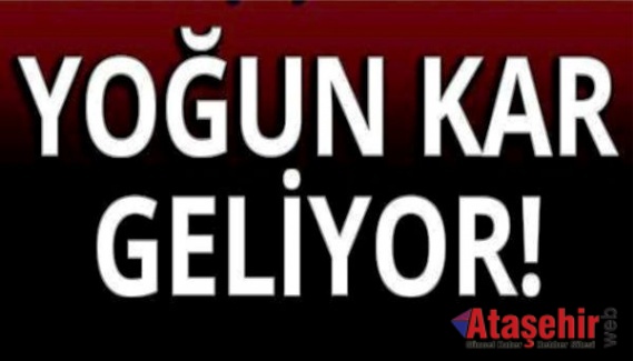 Yoğun Kar Yağışı geliyor