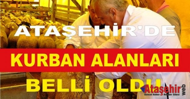 ATAŞEHİR'DE KURBAN ALANLARI BELLİ OLDU