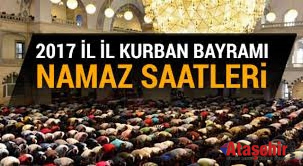 Kurban Bayramı Namazı Saatleri