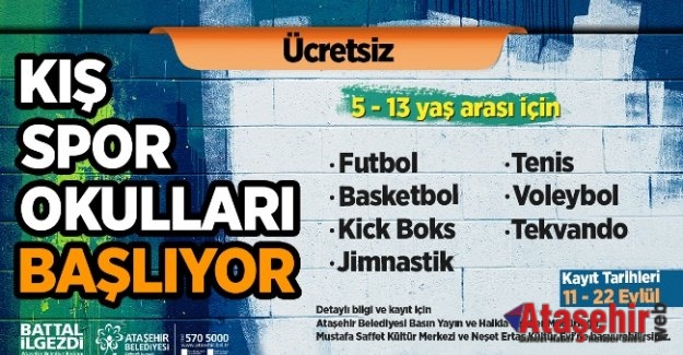 ATAŞEHİR KIŞ SPOR OKULU’NA KAYITLAR BAŞLIYOR