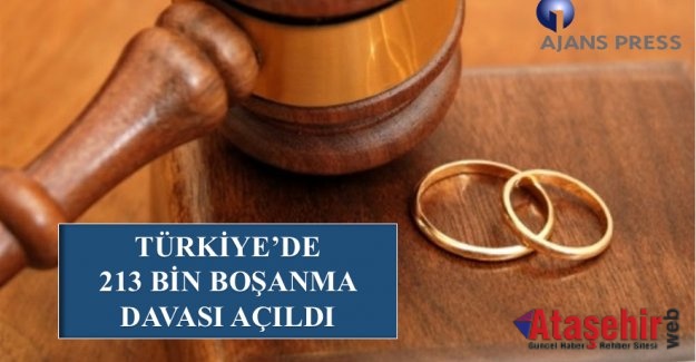 TÜRKİYE’DE 213 BİN BOŞANMA DAVASI AÇILDI