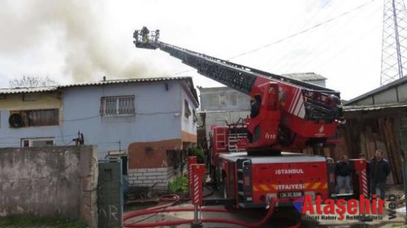 Ataşehir'de fabrika yangını