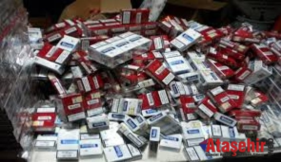 Ataşehir'de  Binlerce paket kaçak sigara ele geçirildi