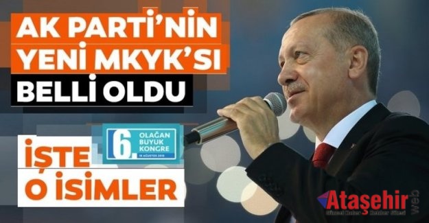 İşte AK Parti'nin MYK'sı