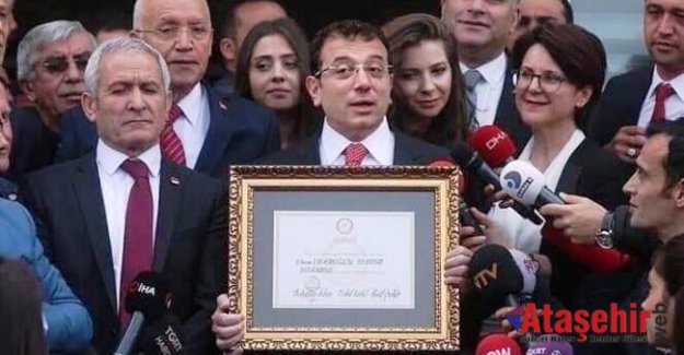 Ekrem İmamoğlu mazbatasını aldı