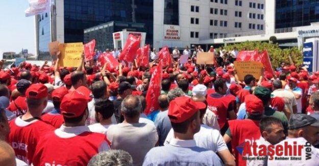 Ataşehir Belediyesi'nde işçiler Grev kararı astı