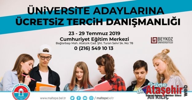 Maltepe Belediyesinden üniversite adaylarına ücretsiz danışmanlık