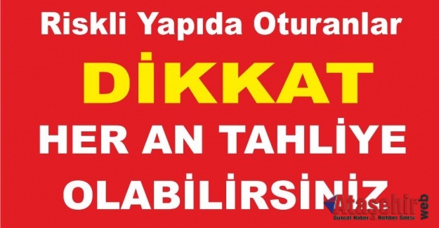 Riskli Binada Oturanlar Her an Tahliye olabilir