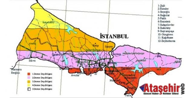 İstanbul’da  fay hattına en yakın ilçeler