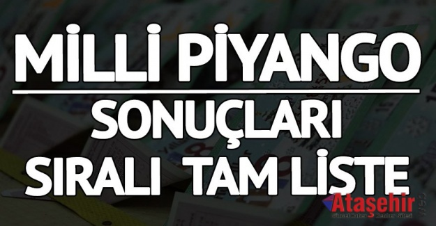 Milli Piyango 2020 Yılbaşı Çekilişi  sıralı tam listesi