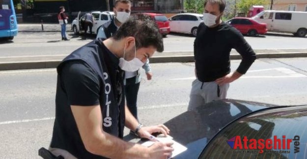 Ataşehir'de yasağı ihlal eden sürücüye para cezası