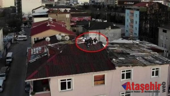 Polis Çatıdaki Gençleri Dronela Yakaladı