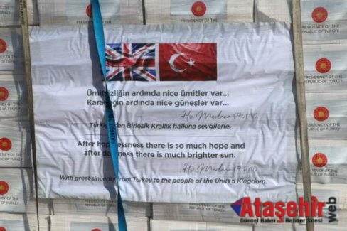 Türkiye İngiltere'ye tıbbi yardım malzemesi gönderildi