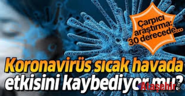 Koronavirüs 30 derecede bulaşıcı aktivitesini kaybediyor