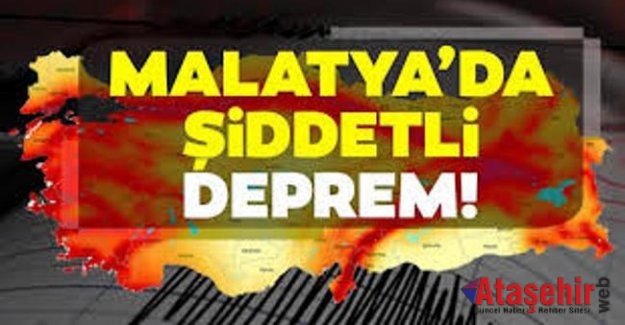 Malatya'da 5 büyüklüğünde deprem meydana geldi