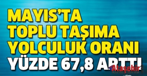 MAYIS’TA TOPLU TAŞIMA YOLCULUK ORANI YÜZDE 67,8 ARTTI