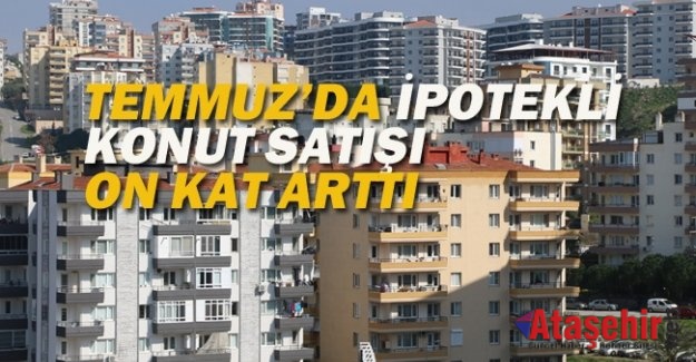 TEMMUZ’DA İPOTEKLİ KONUT SATIŞI ON KAT ARTTI