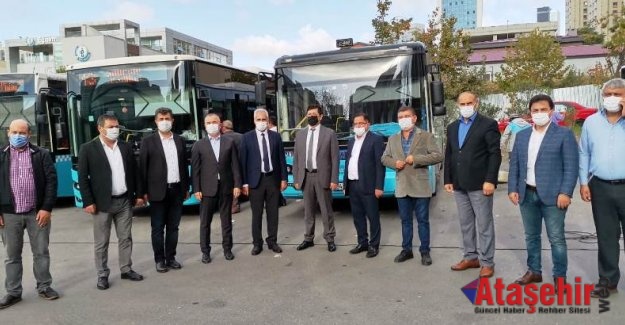 Ataşehir'de Özel Halk Otobüsleri korona virüse karşı dezenfekte edildi
