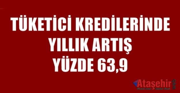 TÜKETİCİ KREDİLERİNDE YILLIK ARTIŞ YÜZDE 63,9