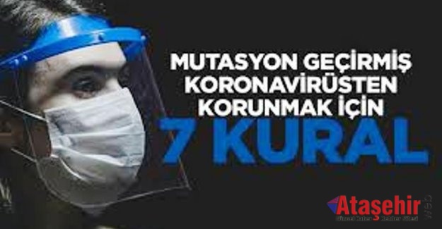 MUTASYON GEÇİRMİŞ KORONAVİRÜSTEN KORUNMAK İÇİN 7 KURAL