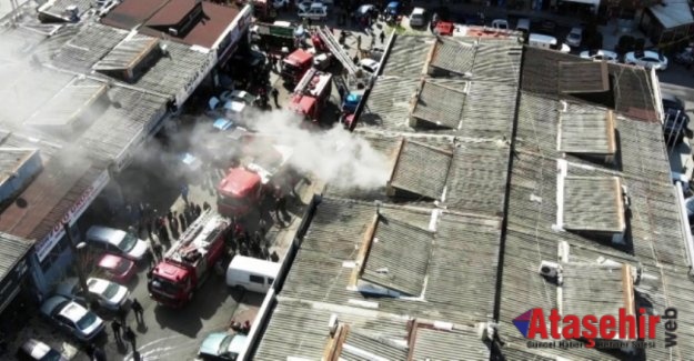 Ataşehir’deki sanayi sitesinde yangın paniği