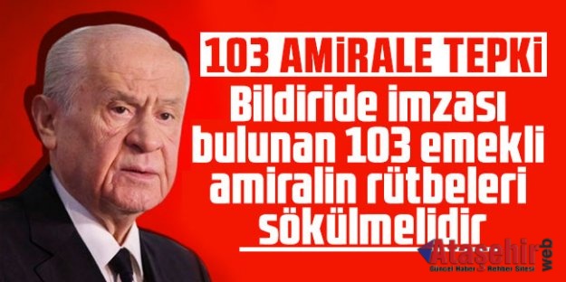 Bahçeli, rütbelerini sökün, Maaşlarını kesin