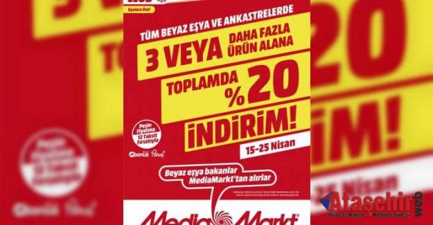 Beyaz eşyada yüzde 20 indirim