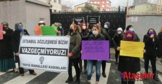 Kadınlar Ataşehir’de eylemdeydi: “İstanbul Sözleşmesi bizim”