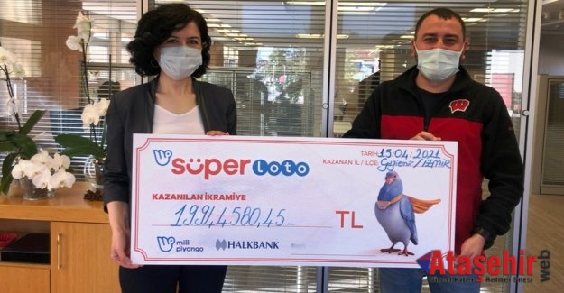 Süper Loto’dan 19 milyon 944 bin 580 TL’lik talihli çekini teslim aldı