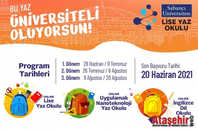 Sabancı Üniversitesi Lise Yaz Okulları kayıtları 20 Haziran’da sona eriyor