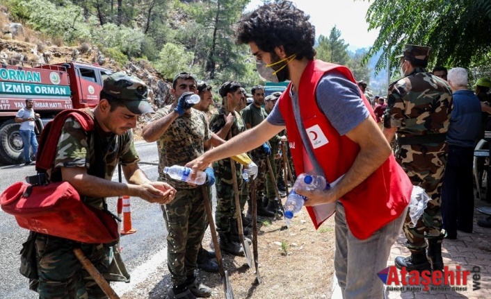 Azerbaycanlı Yangın Söndürme Ekibine Kızılay’dan Beslenme Desteği